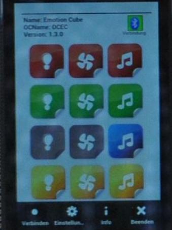 Duftsteuerung, Lichtsteuerung und Klangsteuerung über App